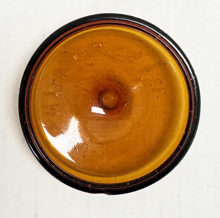 Dark Amber Globe Canning Jar w/ Clamp Down Lid