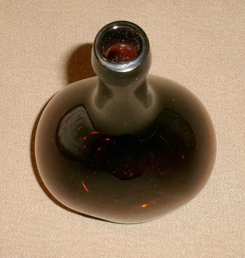 19th C. Amber Flask