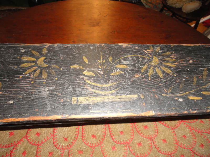 19th C. Paint Decorated Bench