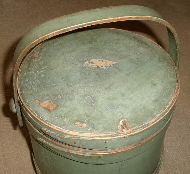 19th C. Signed Firkin in Honest Paint