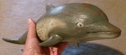 1940's Carved Folk Art Dolphin