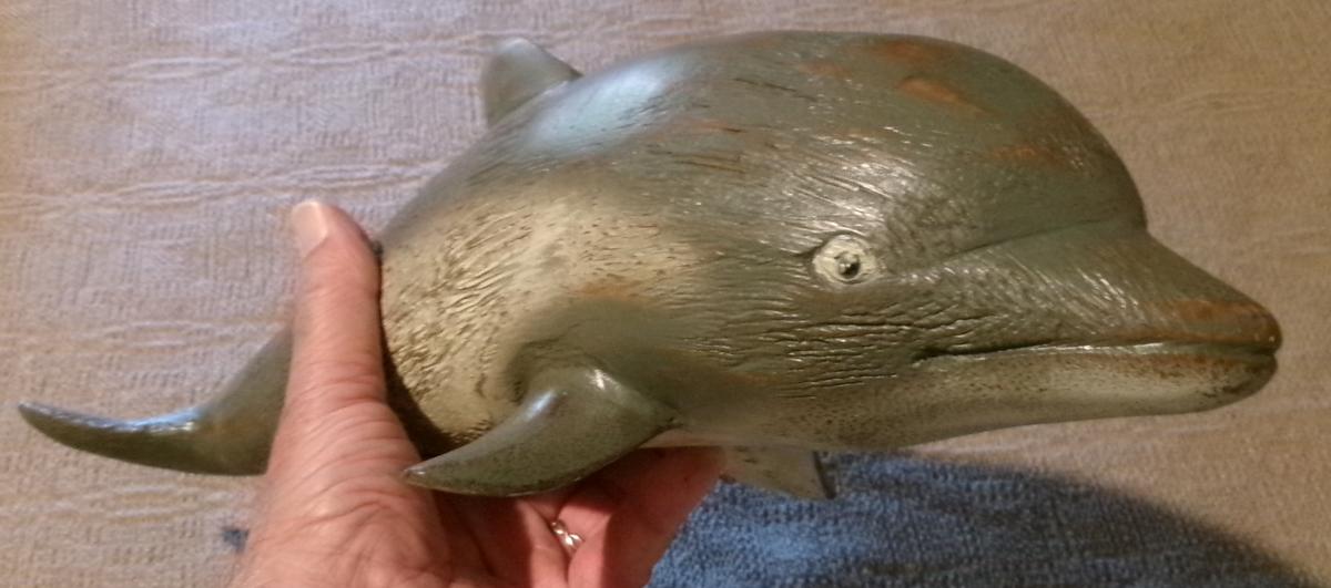 1940's Carved Folk Art Dolphin