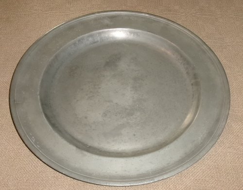 Large Early 19th C. Pewter Charger