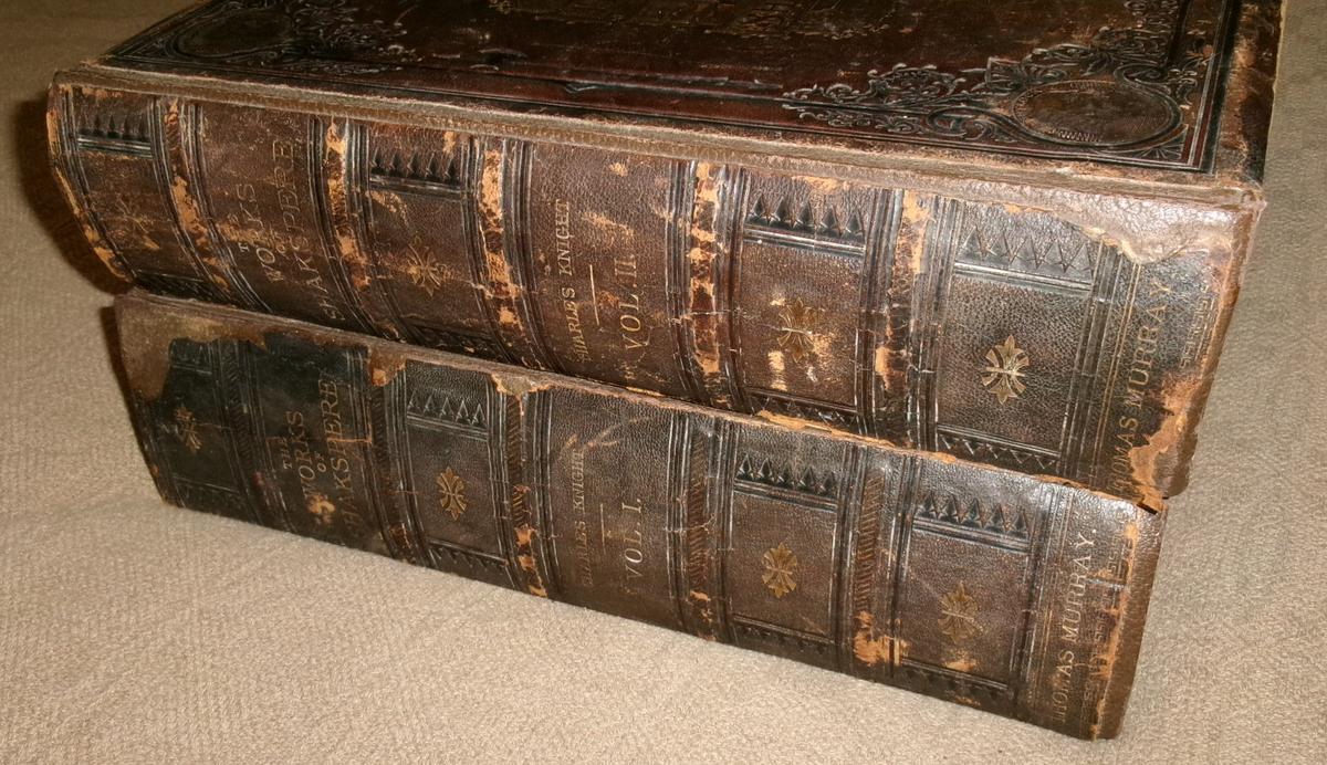 Large Folio 19th C. Works of Shakespeare Leather