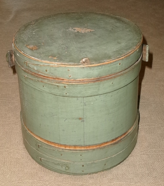 19th C. Signed Firkin in Honest Paint