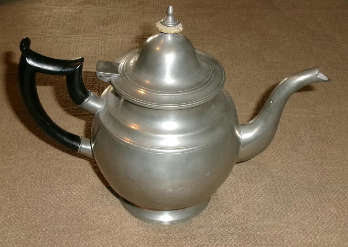 19th C. Hallmarked Pewter Teapot