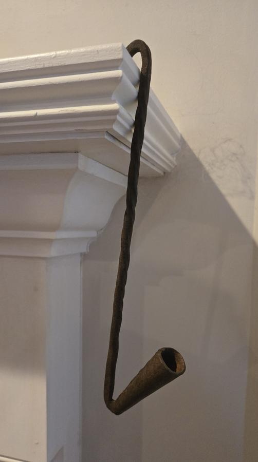 18th Century American Wrought Iron Loom Light
