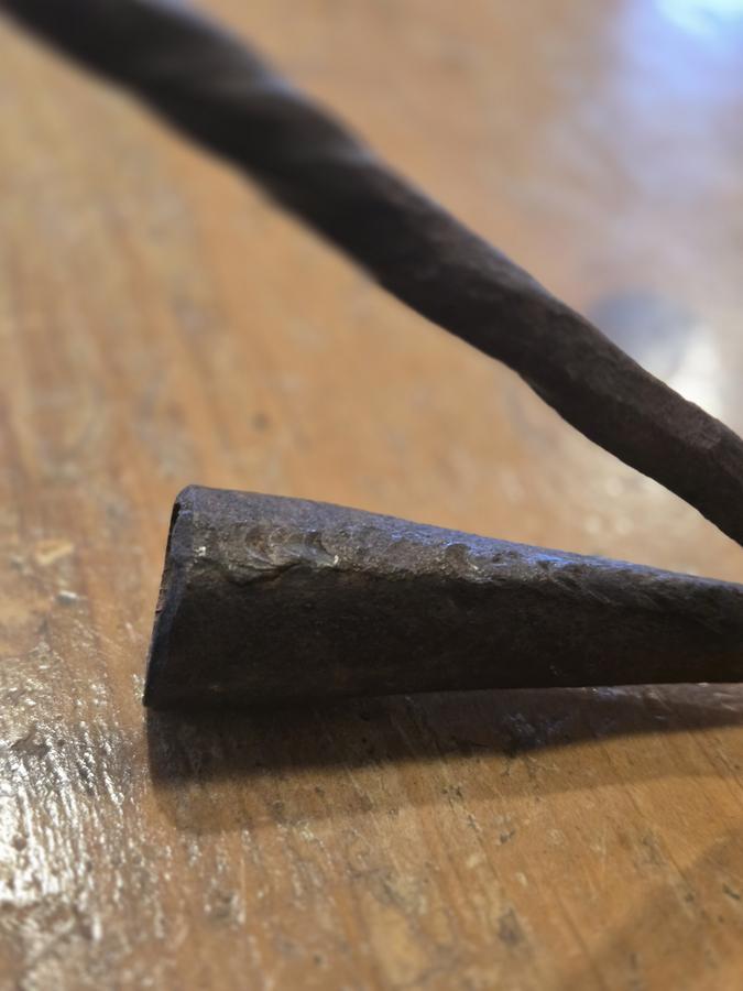 18th Century American Wrought Iron Loom Light