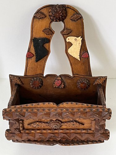 Tramp Art Comb Box