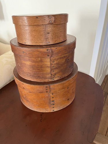 Stack of 3 19th c. Pantry Boxes