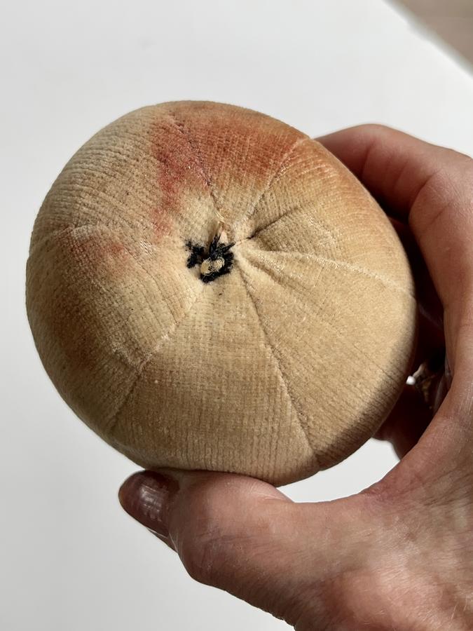 Velvet Peach Pincushion