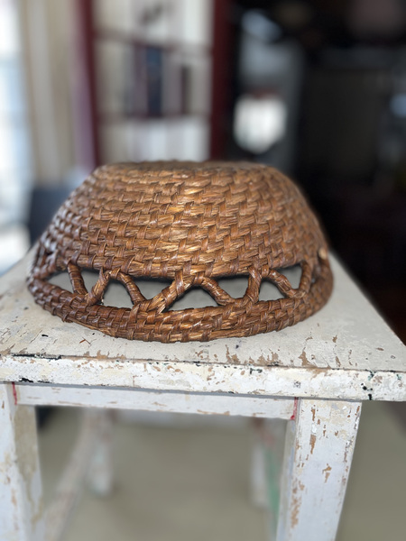 Open-work Rye Straw Basket