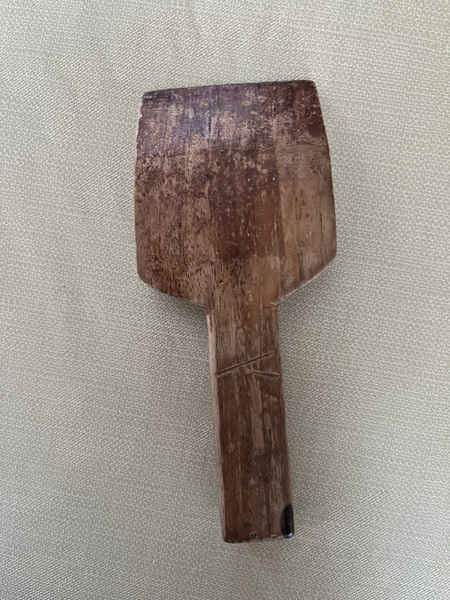 Carved Cow Wooden Butter Paddle