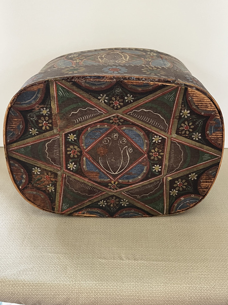 Painted German Bentwood Oval Box