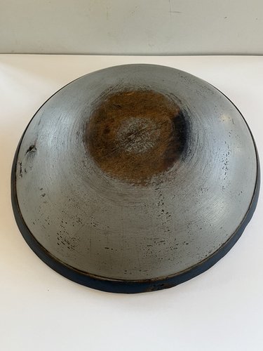 Grey Bowl with Blue Rim