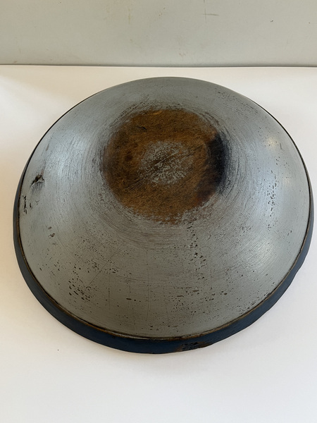 Grey Bowl with Blue Rim