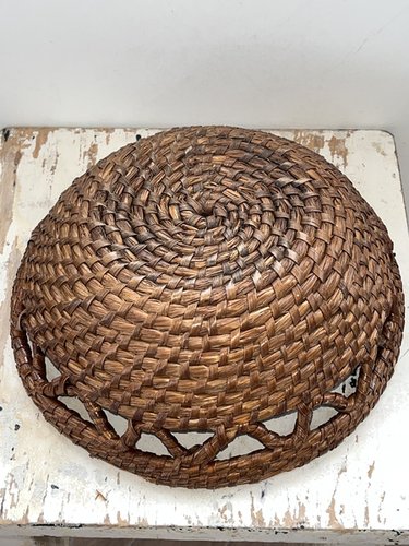 Open-work Rye Straw Basket