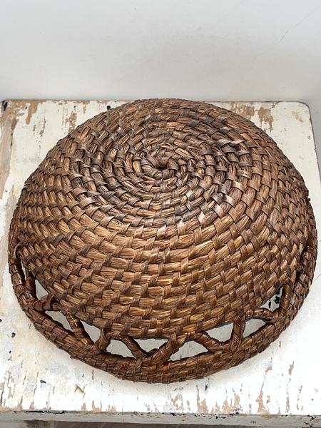 Open-work Rye Straw Basket