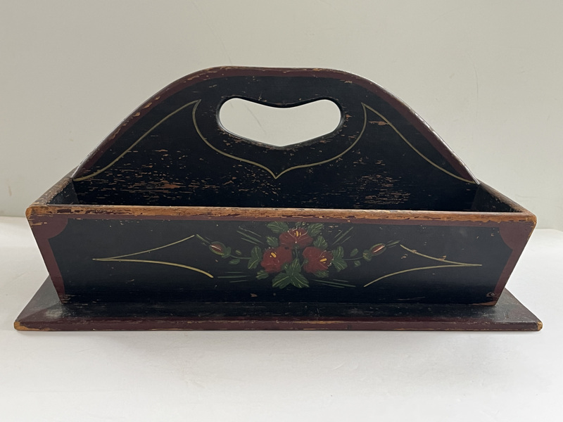 Black/ Blue Cutlery Carrier w/Heart Handle