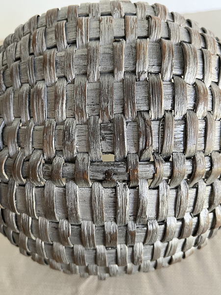 Small Silver- Painted Basket