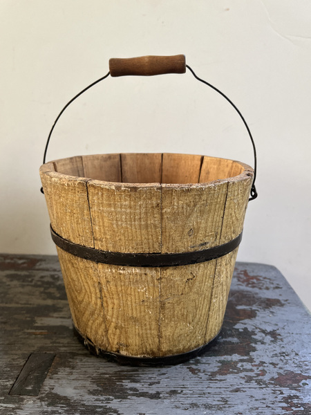 Yellow Faux-grained Bucket