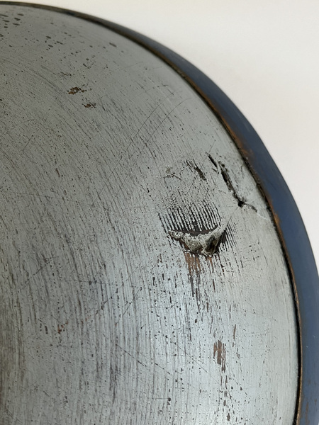 Grey Bowl with Blue Rim
