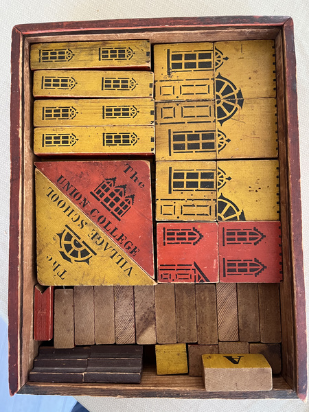 RARE! Wooden box of "Hill's" Blocks