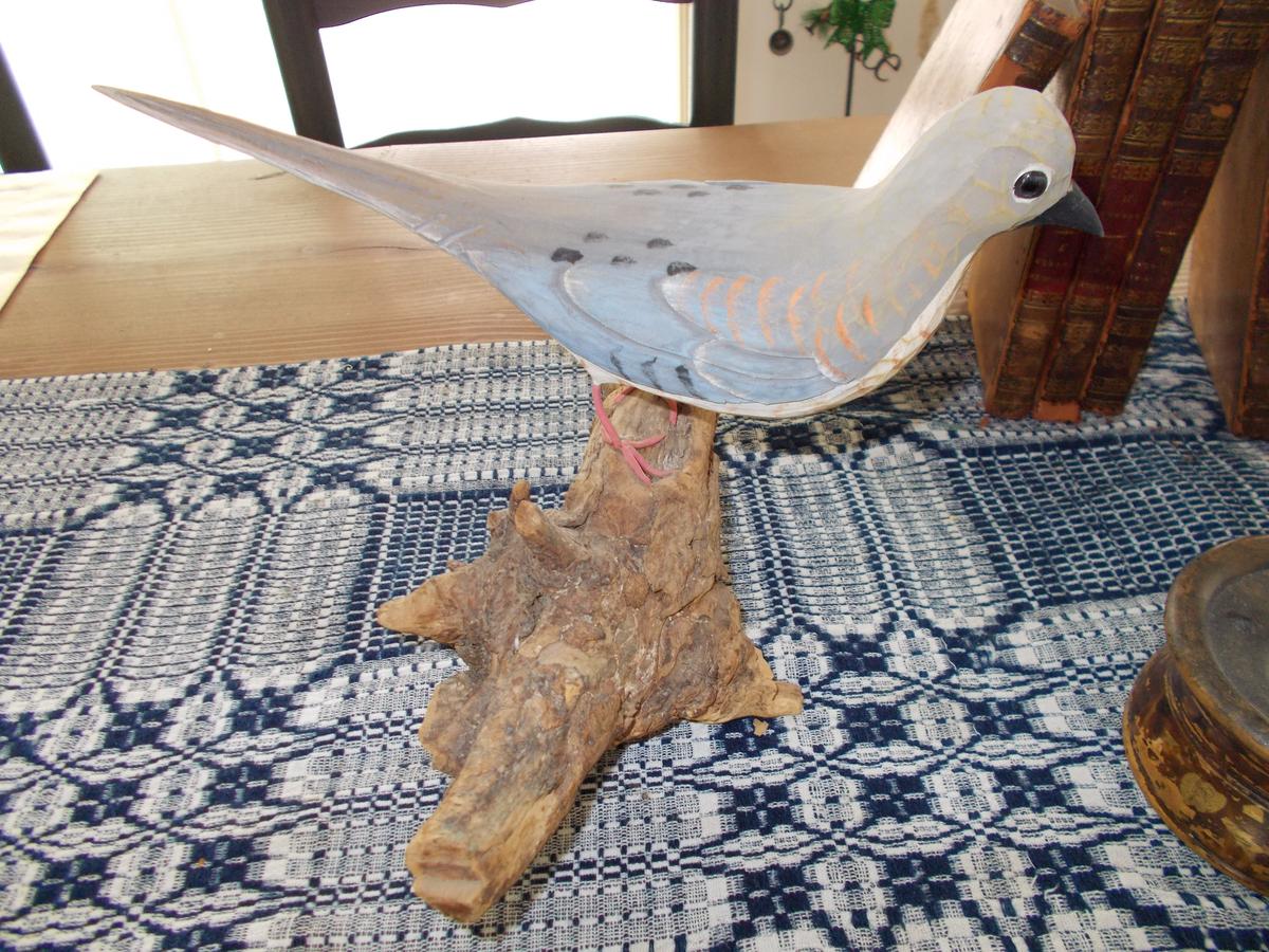 LARGE CARVED BIRD BY EDSEL MARTIN OF N. CAROLINA