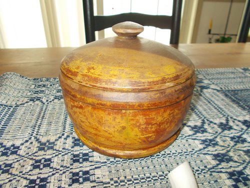 PAINT DECORATED SUGAR BOWL