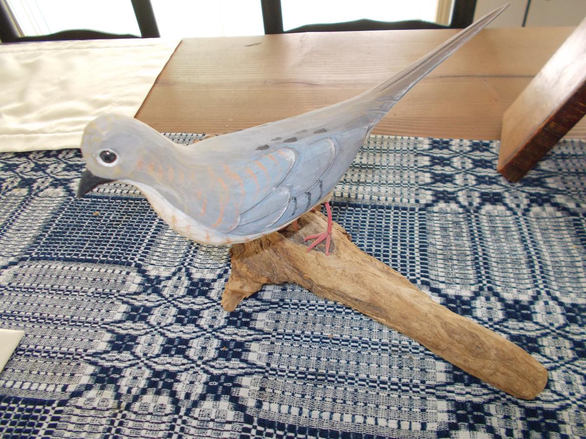 LARGE CARVED BIRD BY EDSEL MARTIN OF N. CAROLINA