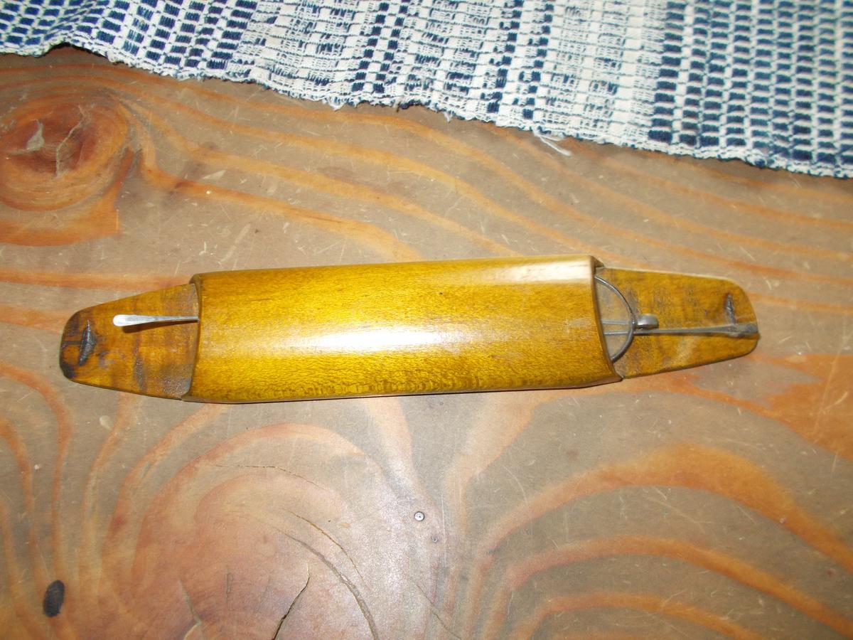 EARLY SPECTACLES IN TIGER MAPLE HOLDER