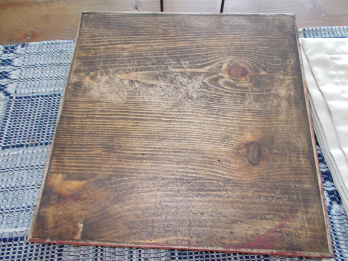 EARLY GAMEBOARD WITH RED & BLACK PAINT