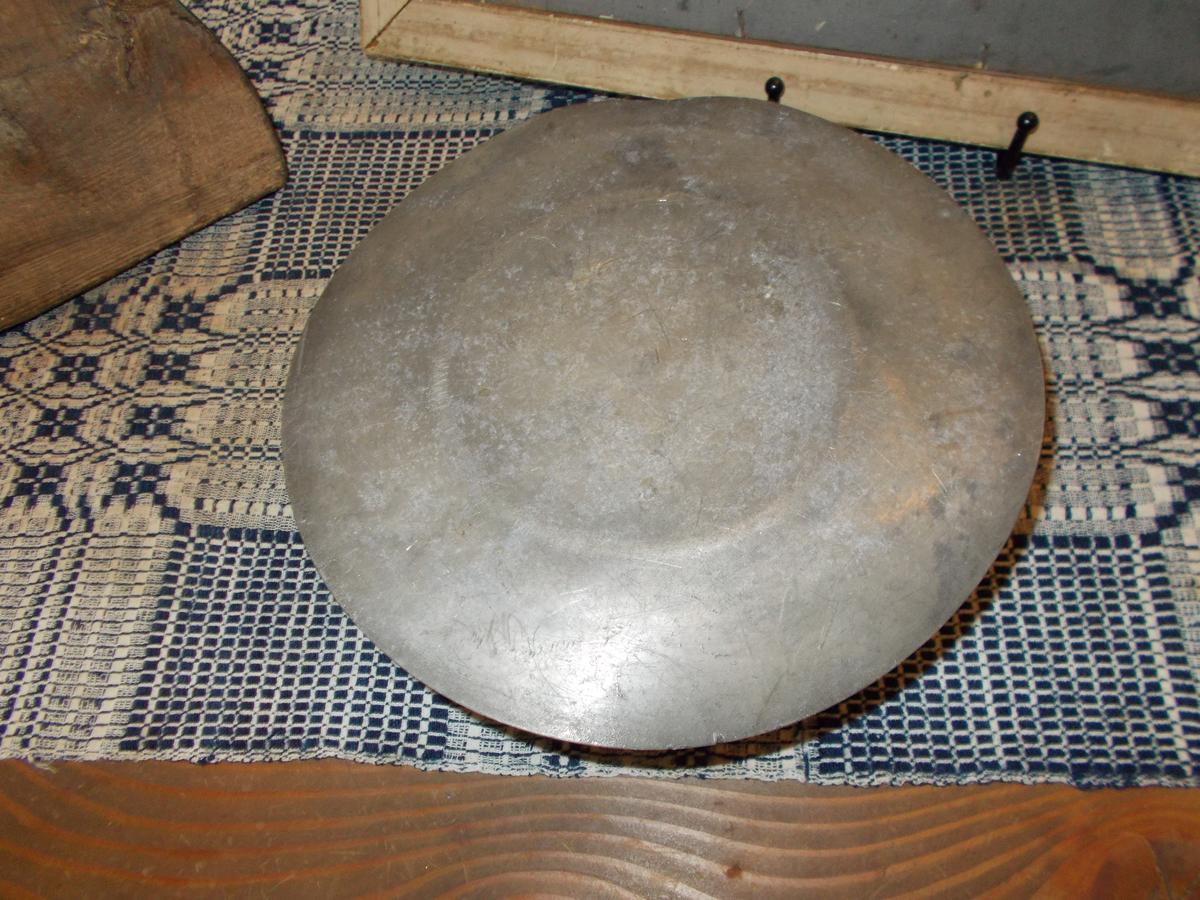 LARGE PEWTER INKWELL