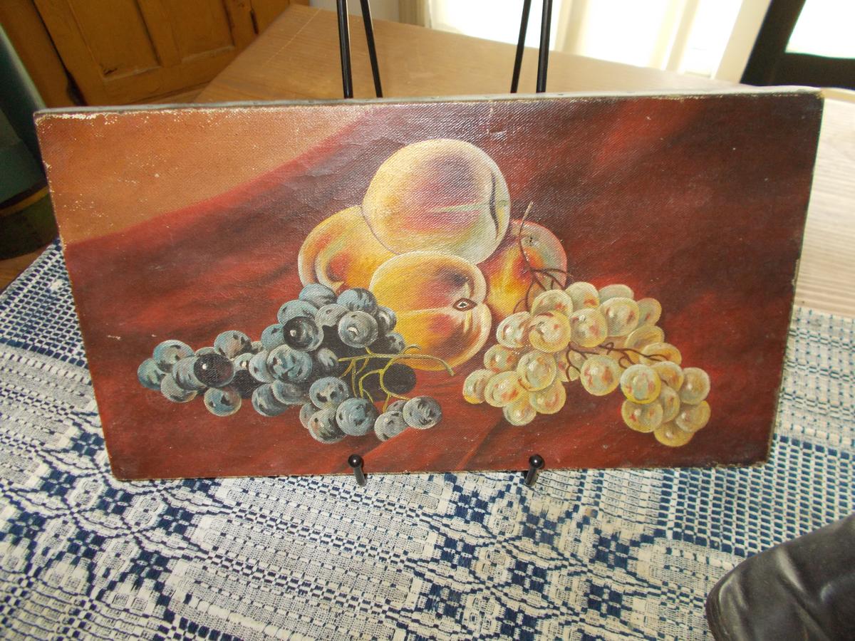 OIL PAINTING ON CANVAS OF FRUIT 1800s