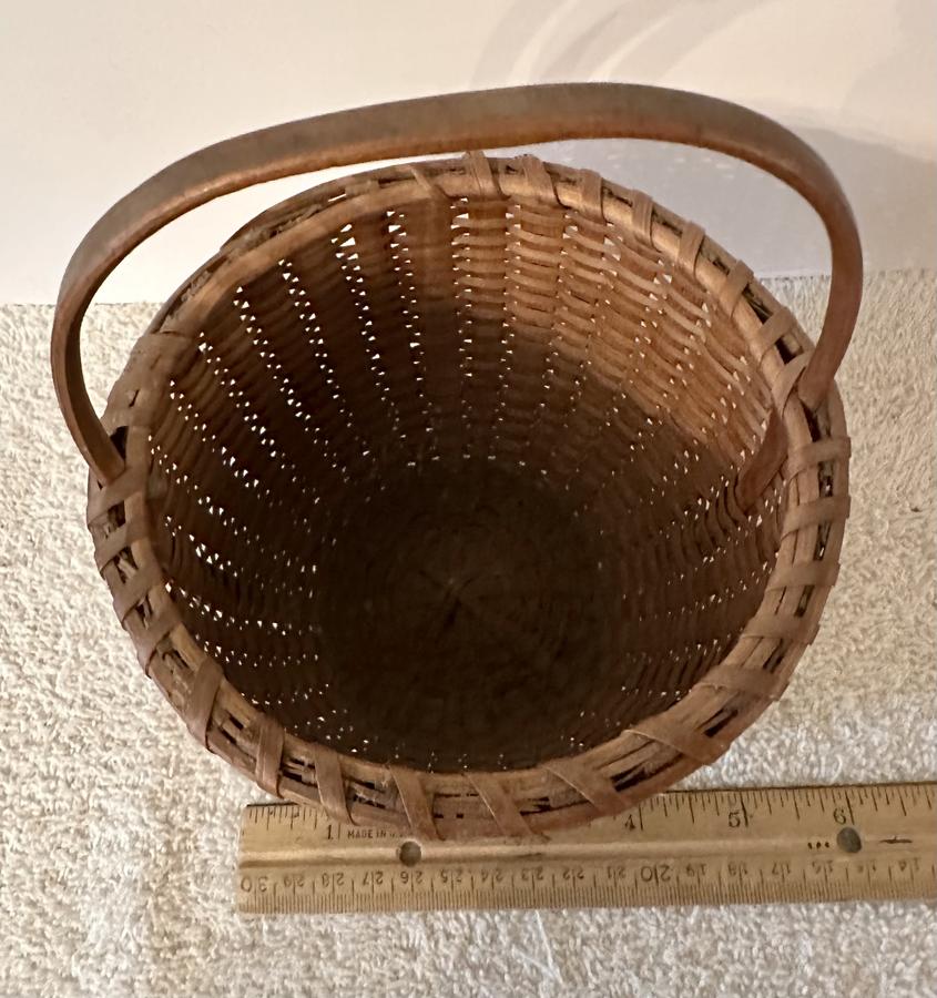 Miniature Signed Round Handled Basket w/ Date