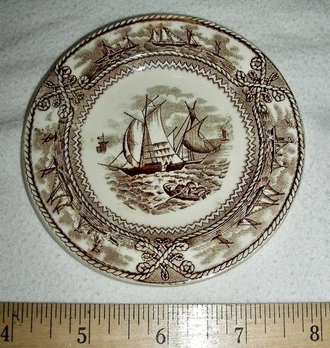 American Marine Historical Staffordshire Cup Plate