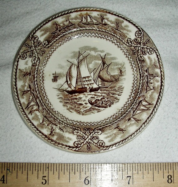American Marine Historical Staffordshire Cup Plate