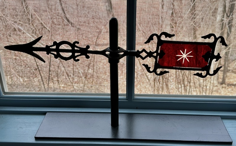 Arrow & Banner Lightening Rod Weathervane
