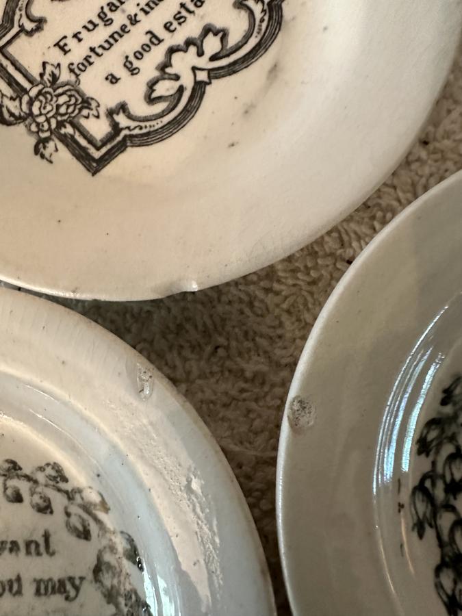 5 Staffordshire Kid’s Motto Plates