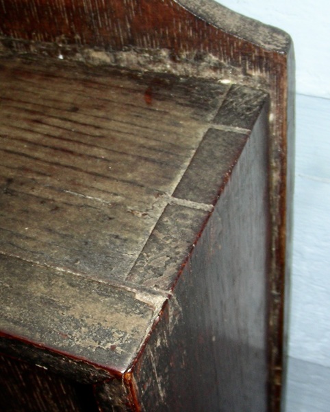 Hanging Slide-Lid Mahogany Candle Box c1820