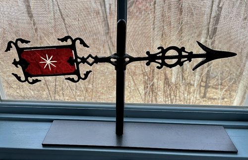 Arrow & Banner Lightening Rod Weathervane