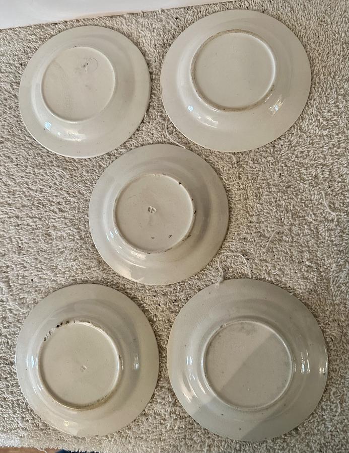 5 Staffordshire Kid’s Motto Plates