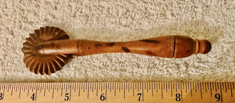 Wooden Pie Crimper 19th C