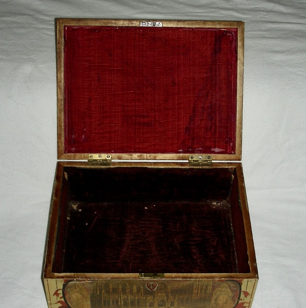 Schoolgirl or Dresser Box w/Decoupage Pictures