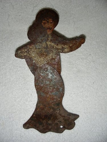 Painted Tin Dancing Couple