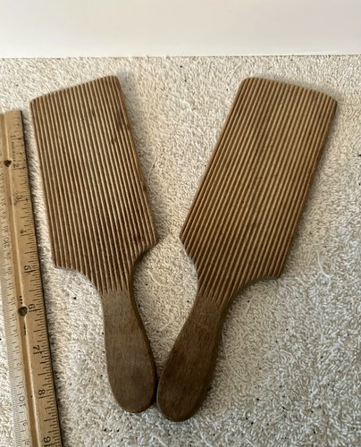 2 Wooden “Scotch Hands” Butter Paddles