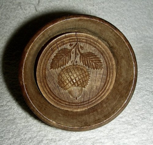Maple Helmet Butter Mold w/Acorn & Leaf Decoration
