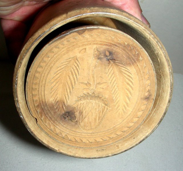 Unusual 2 Pound Helmet Butter Mold w/ Strawberry