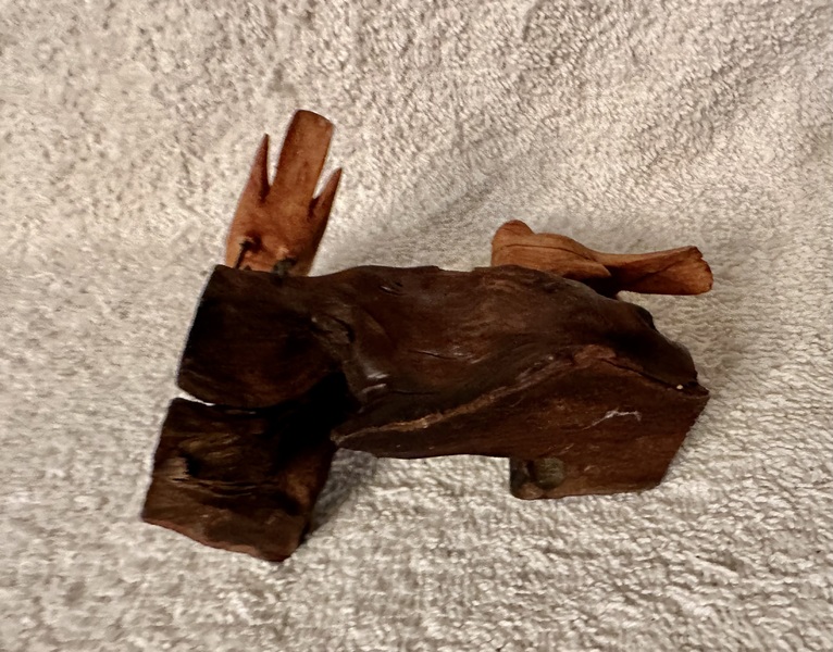 2 Carved Song Birds on a Wood Base, 1981