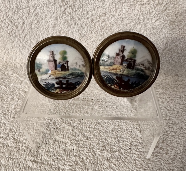 Pr. Battersea Enamel Mirror Supports c.1800